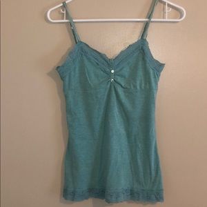 lace bordered tank top